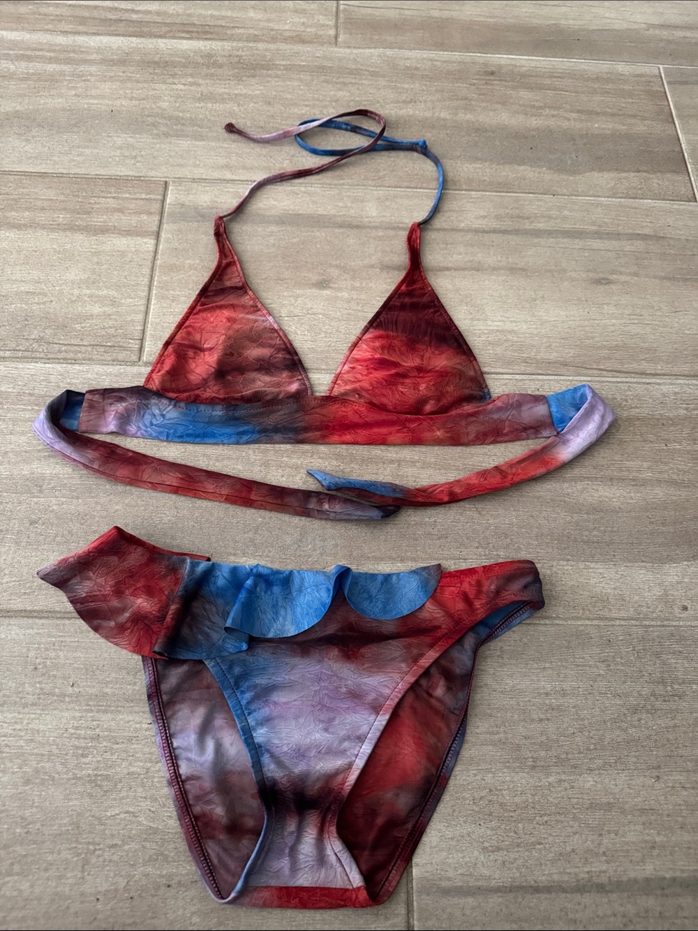 LUCKY BRAND BATHING SUITS 2 Pc BIKINI Tie Die Sz M